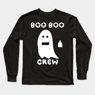 Boo Boo Crew Funny Ghost Halloween Long Sleeve T-Shirt